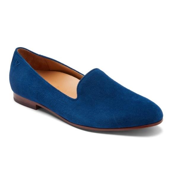 Vionic Flats Ireland - Willa Slip on Flat Dark Blue - Womens Shoes On Sale | IHJAL-2816